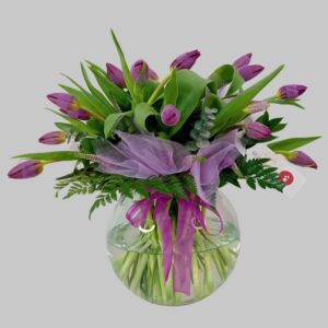Pecera de 20 Tulipanes lila